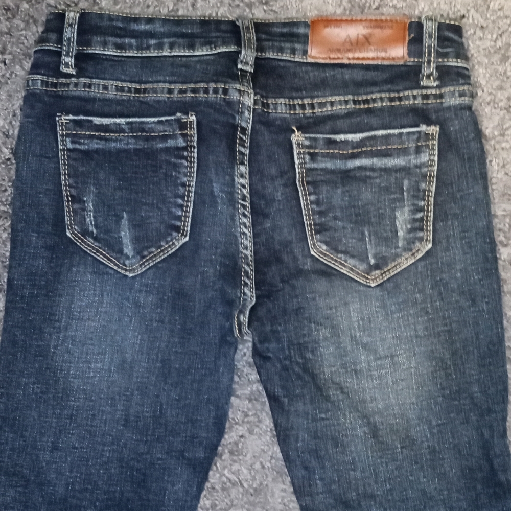 AIX ARMANI EXCHANGE 24W 28L Drk Blue denim jeans